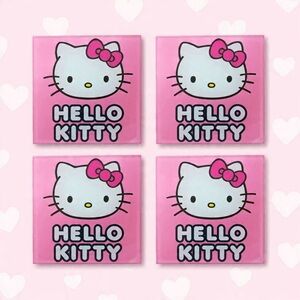Hello Kitty Inspired Resin Coaster Set – Set of 4